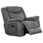 Conrad Upholstered Padded Arm Glider Recliner Grey