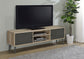 Allie 2-door Engineered Wood 71" TV Stand Distressed Pine