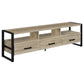 James 3-drawer Engineered Wood 71" TV Stand Distressed Pine