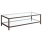 Trini 1-shelf Glass Top Coffee Table Black Nickel