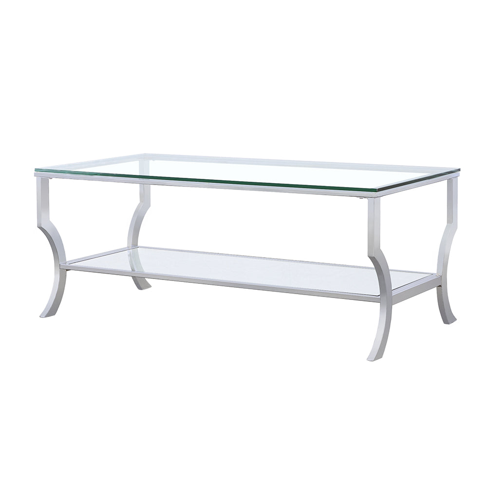 Saide Rectangular Glass Top Coffee Table Chrome