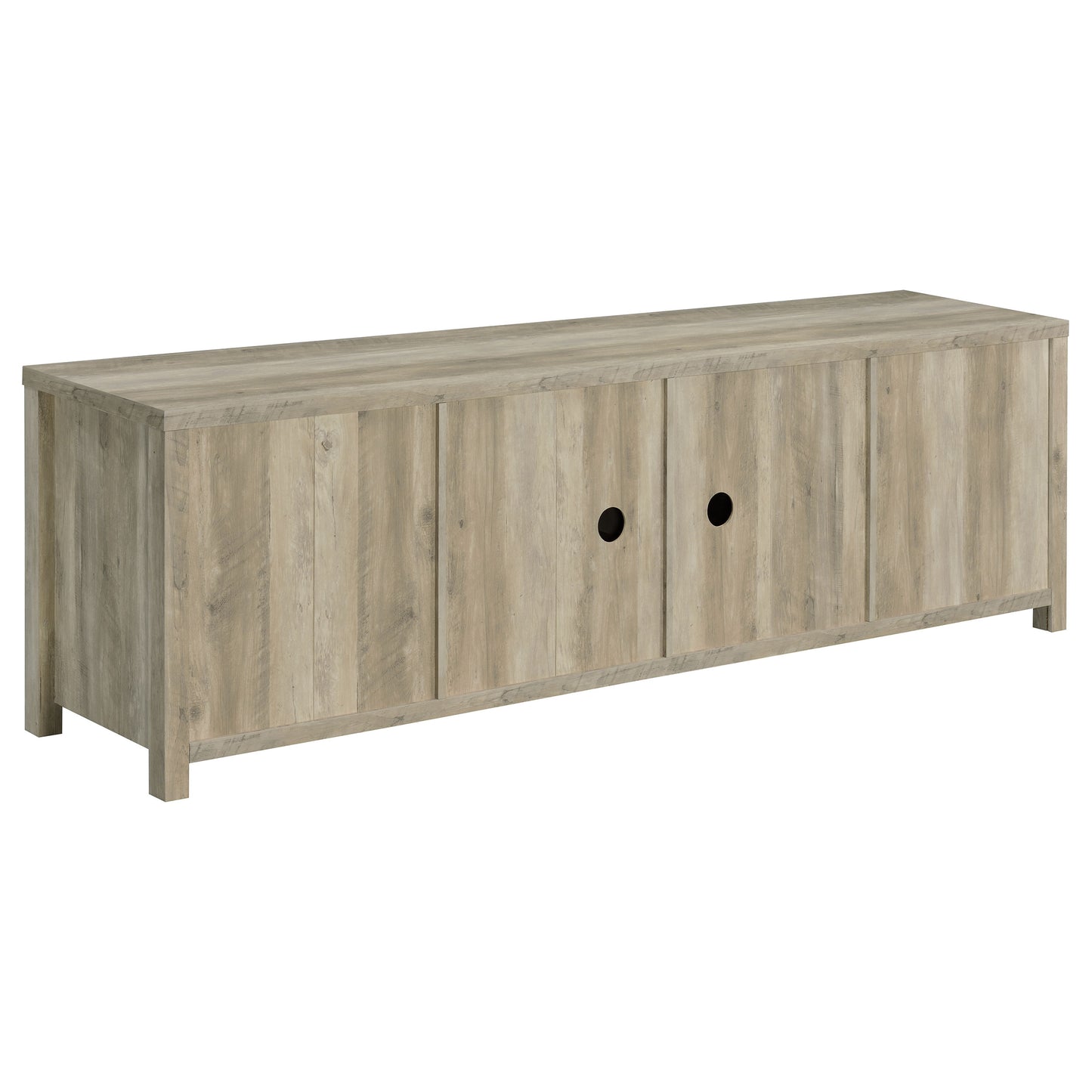 Madra 2-door Engineered Wood 79" TV Stand Distressed Pine