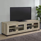 Sachin 4-door Engineered Wood 79" TV Stand Distressed Pine