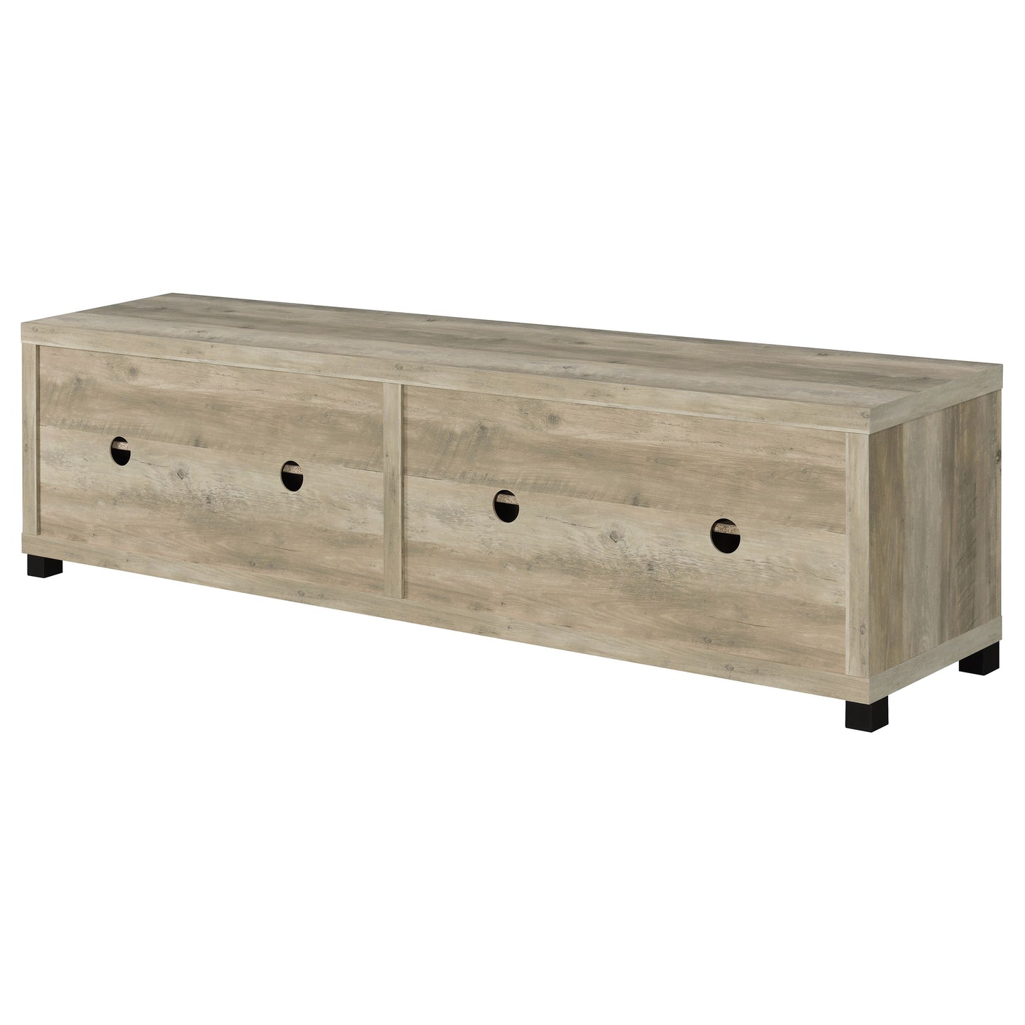 Sachin 4-door Engineered Wood 79" TV Stand Distressed Pine