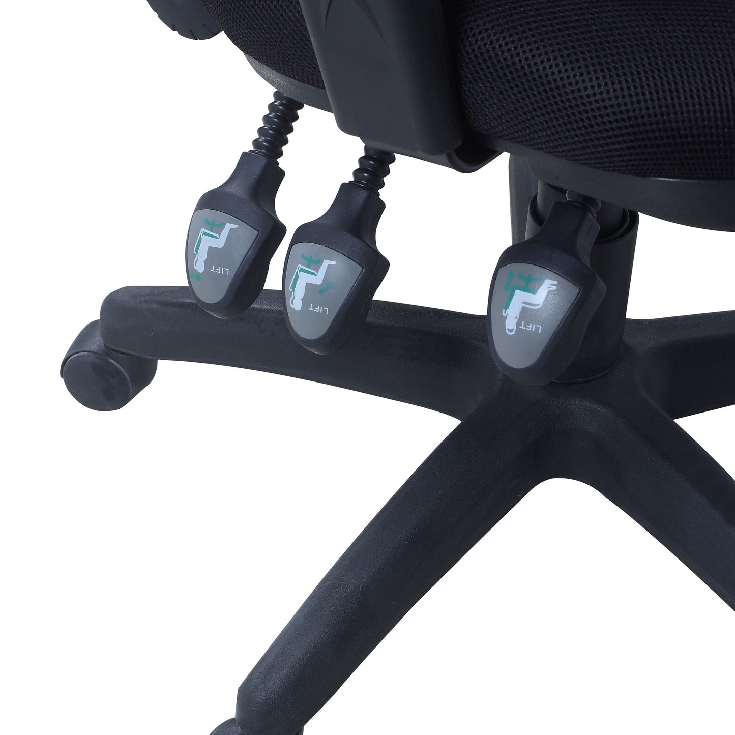 Rollo Upholstered Adjustable Ergonomic Office Chair Black