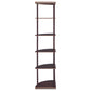 Bonwick 72-inch 5-shelf Corner Bookshelf Cappuccino