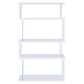 Emelle 63-inch 4-shelf Glass Panel Bookshelf White