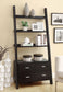 Colella 72-inch 5-shelf Storage Ladder Bookshelf Cappuccino