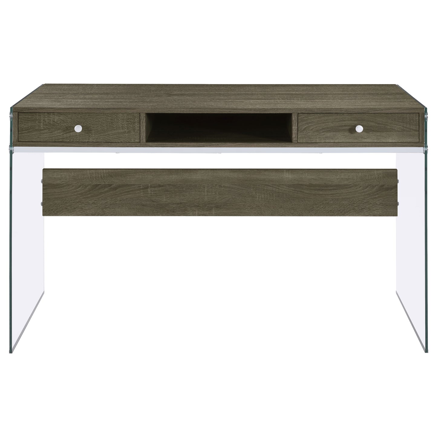 Dobrev 48-inch 2-drawer Writing Desk Weathered Grey