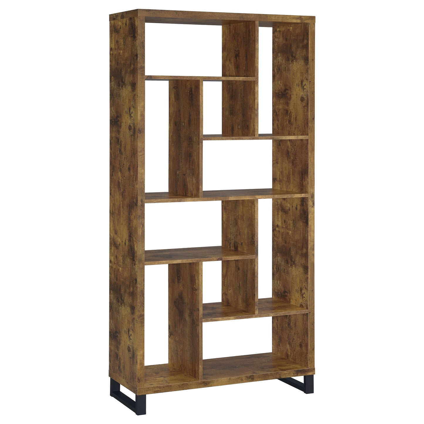 Delwin 71-inch 6-shelf Bookshelf Rustic Nutmeg