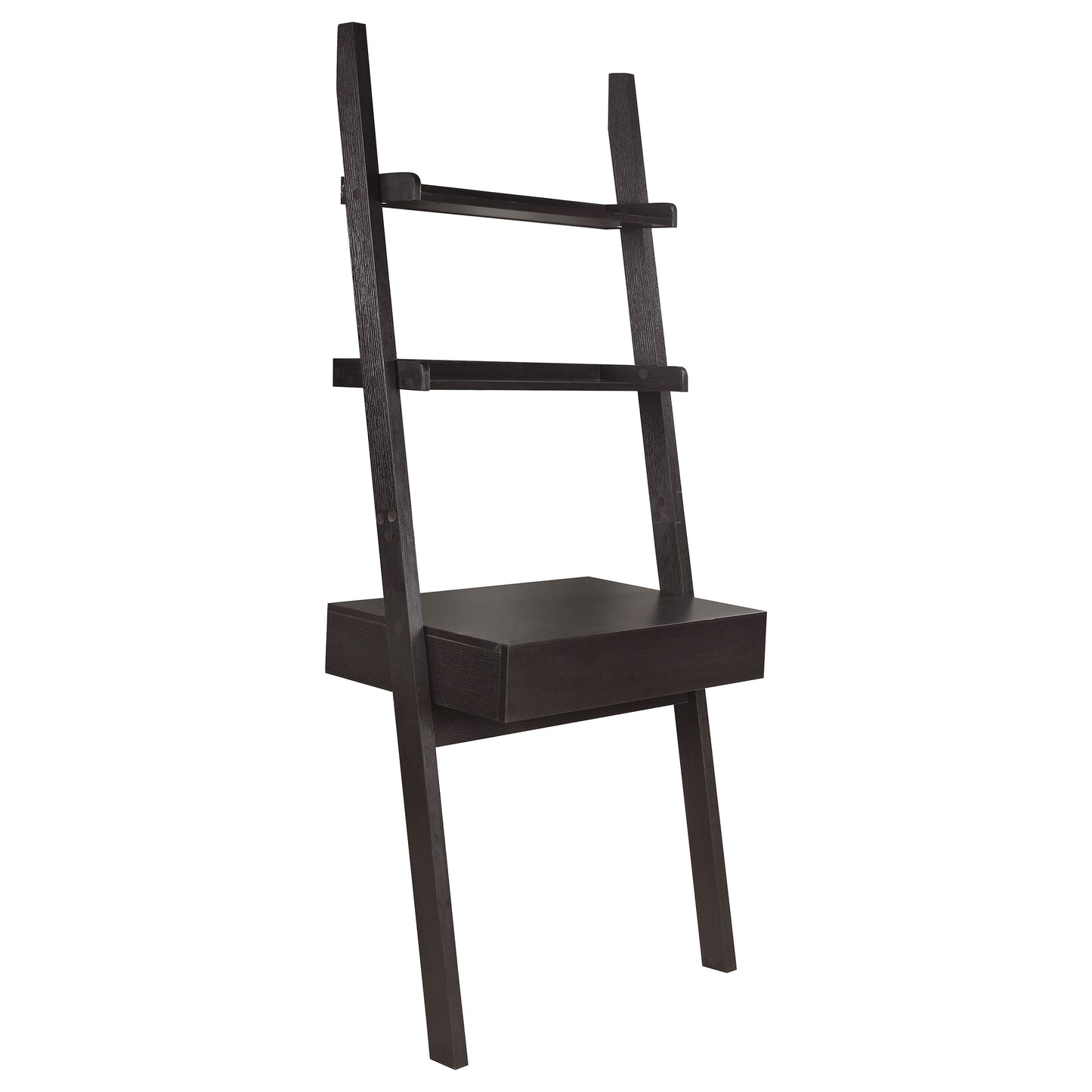 Colella 3-piece Ladder Desk and Bookcase Set Cappuccino