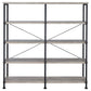 Analiese 63-inch 4-shelf Double Bookshelf Grey Driftwood