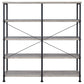 Analiese 63-inch 4-shelf Double Bookshelf Grey Driftwood