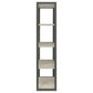 Loomis 72-inch 4-shelf Bookshelf Whitewashed Grey