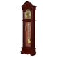 Diggory Grandfather Clock with Adjustable Chime Brown Red