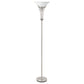 Archie 71-inch Frosted Torchiere Floor Lamp Brushed Steel