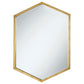 Bledel 24 x 34 Inch Hexagonal Wall Mirror Gold