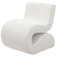 Ronea Boucle Upholstered Armless Curved Chair Cream