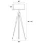 Harrington 60-inch Drum Shade Metal Tripod Floor Lamp Black