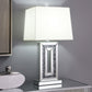 Ayelet 30-inch Tapered Shade Mirrored Table Lamp Silver