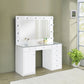 Acena 7-drawer Vanity Set with Lighting White High Gloss