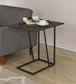 Carly Expandable Engineered Wood C-Shaped Side Table Grey