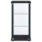 Cyclamen 3-shelf Clear Glass Curio Display Cabinet Black