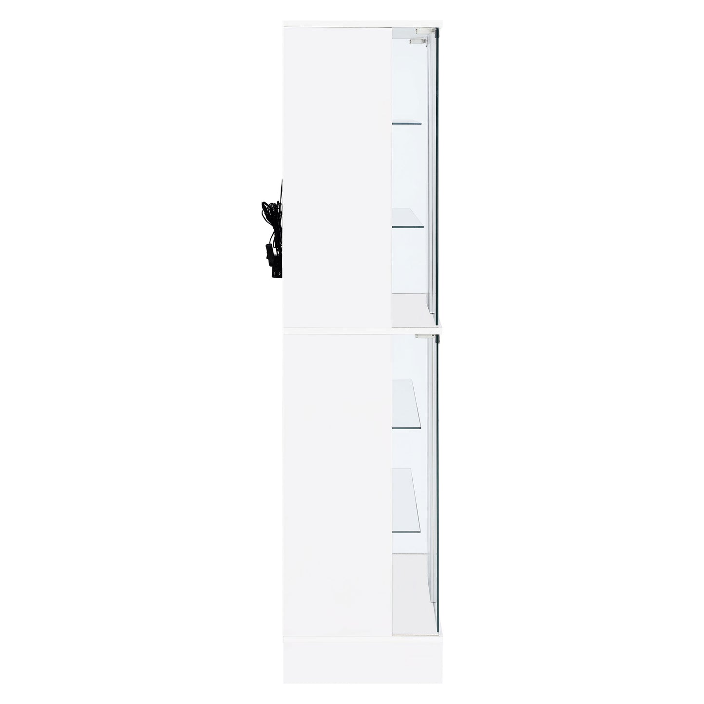 Cabra 4-door LED Curio Display Cabinet White High Gloss