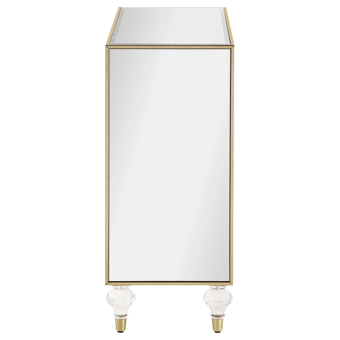 Lupin 2-door Mirrored Storage Accent Cabinet Champagne