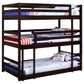 Sandler Wood Twin Triple Bunk Bed Cappuccino