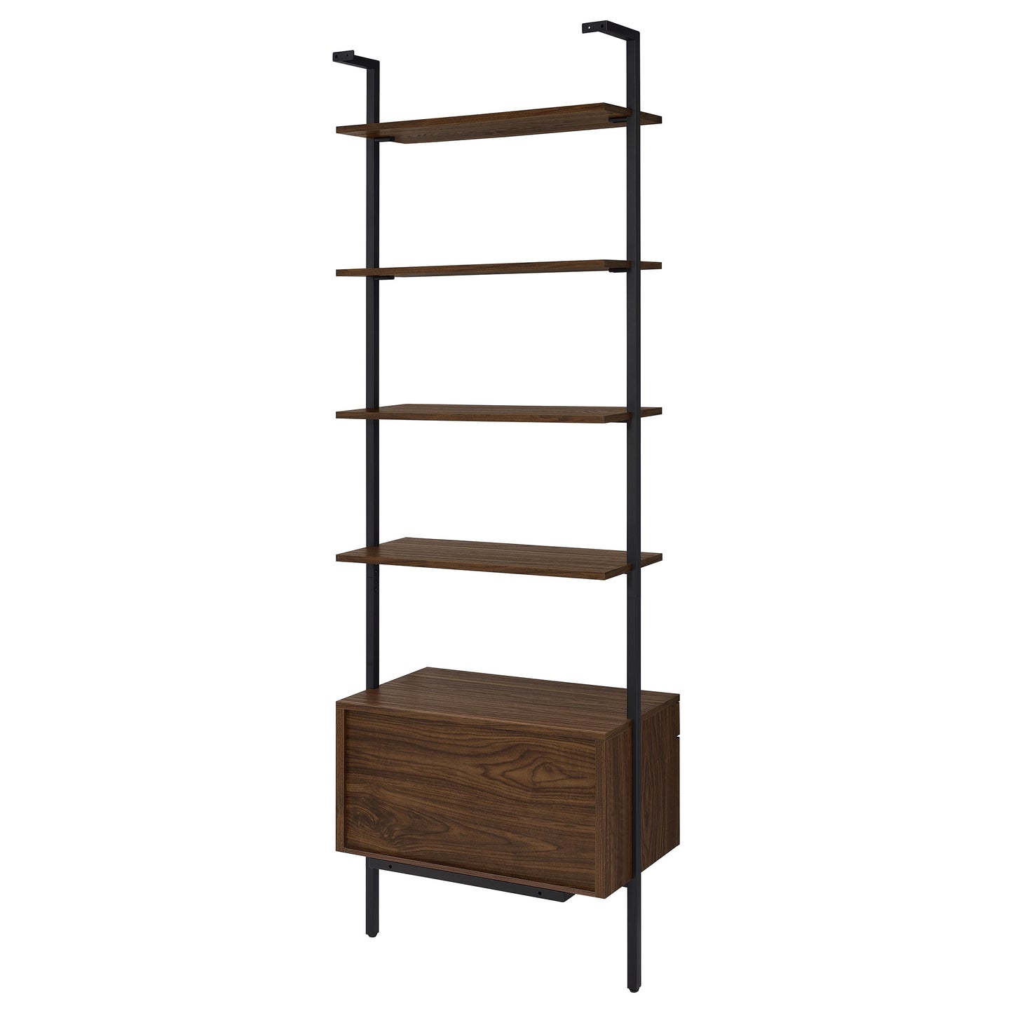 Owens 96-inch 4-shelf Storage Wall Bookshelf Walnut