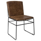 Abbott Metal Dining Side Chair Antique Brown (Set of 2)