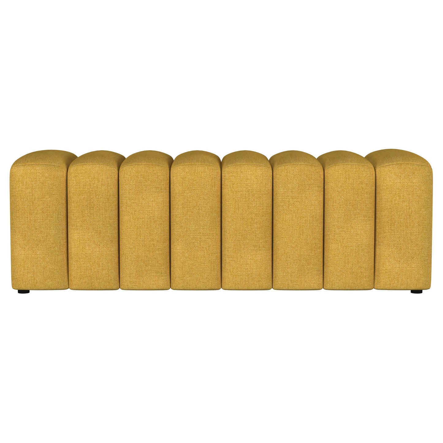 Summer Fabric Upholstered Tufted Accent Bench Mustard Yellow