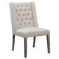 Bexley Fabric Upholstered Dining Side Chair Beige (Set of 2)