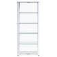 Aero 5-shelf Display Curio Cabinet with LED Lighting White