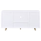 Dalton 2-door Storage Credenza White and Distressed Pine