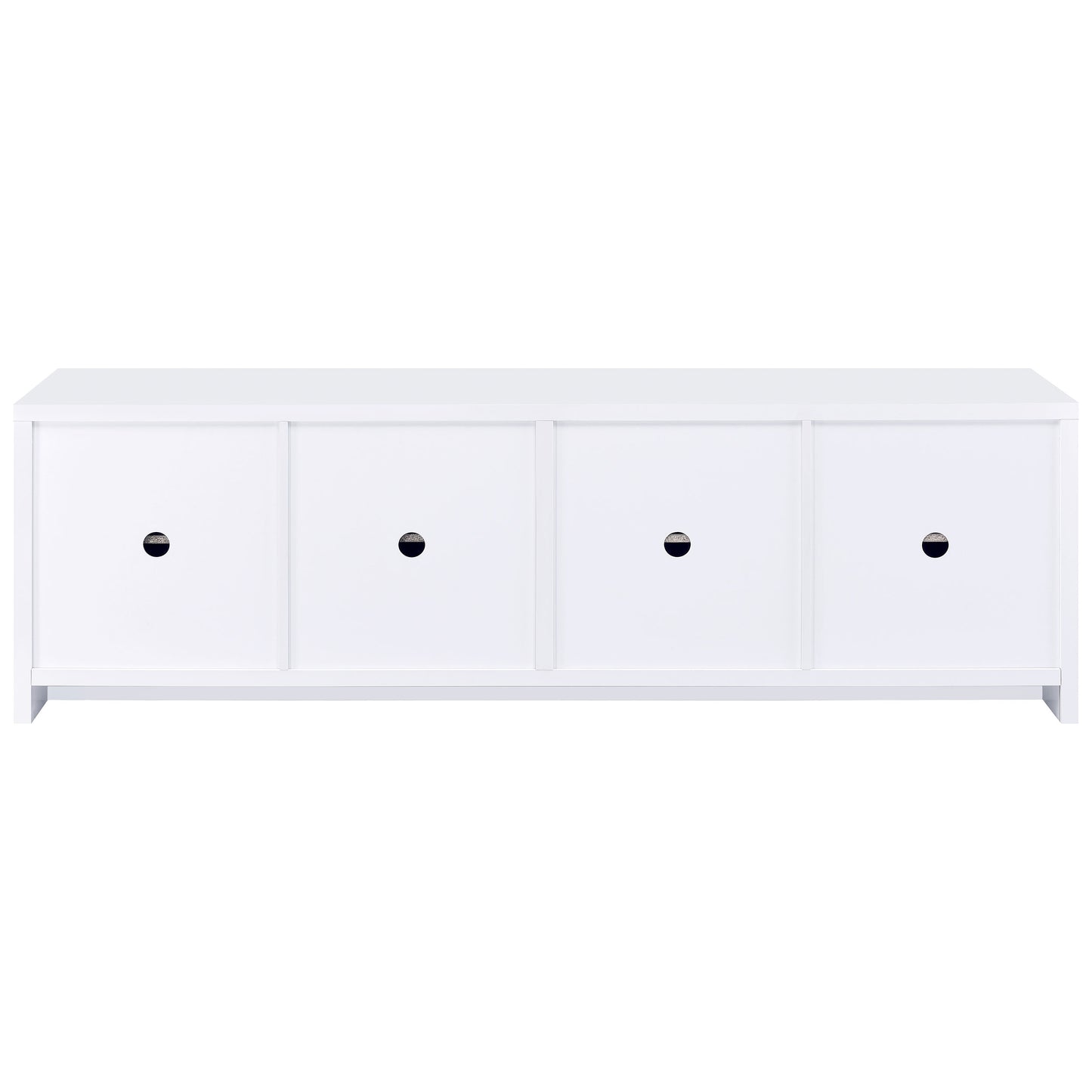 Laughlin 4-door Engineered Wood 78-inch TV Stand White