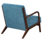 Foster Upholstered Wood Frame Accent Chair Peacock Blue