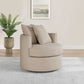 Debbie Upholstered Swivel Accent Chair Camel