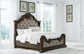 Maylee King Upholstered Bed with Mirrored Dresser