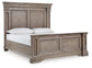 Blairhurst California King Panel Bed with Mirrored Dresser and Nightstand