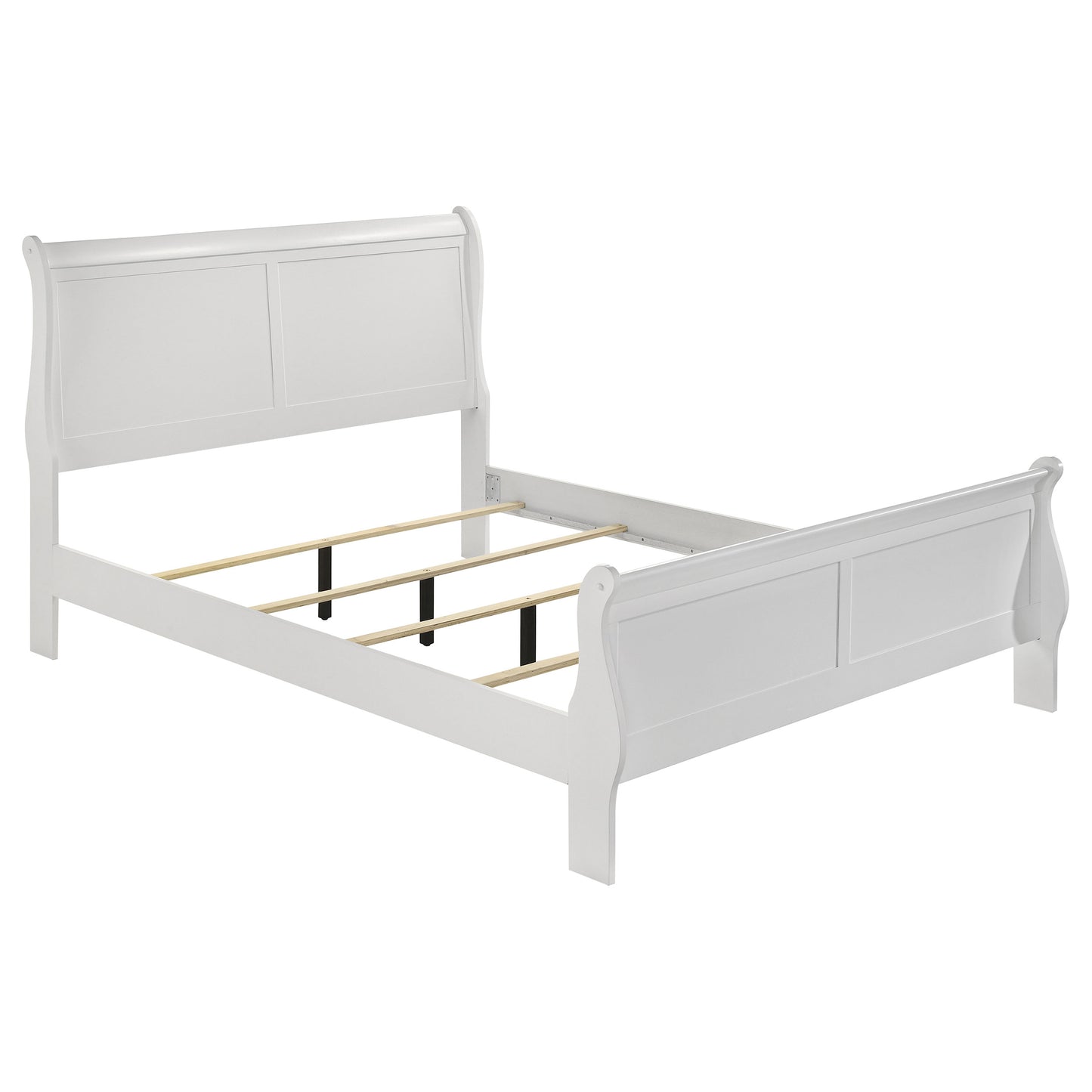 Louis Philippe 47-inch Queen Sleigh Panel Bed White