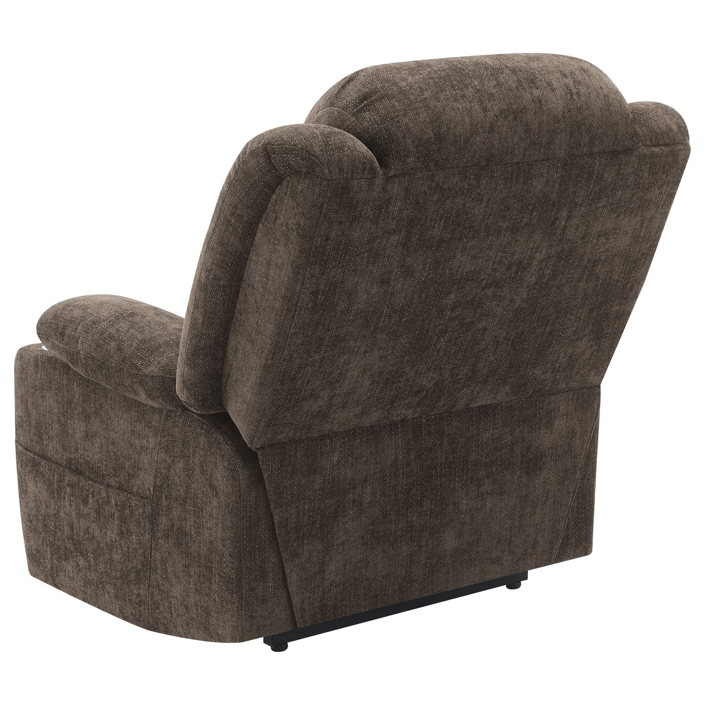 Houston Upholstered Power Lift Recliner Chair Dark Brown