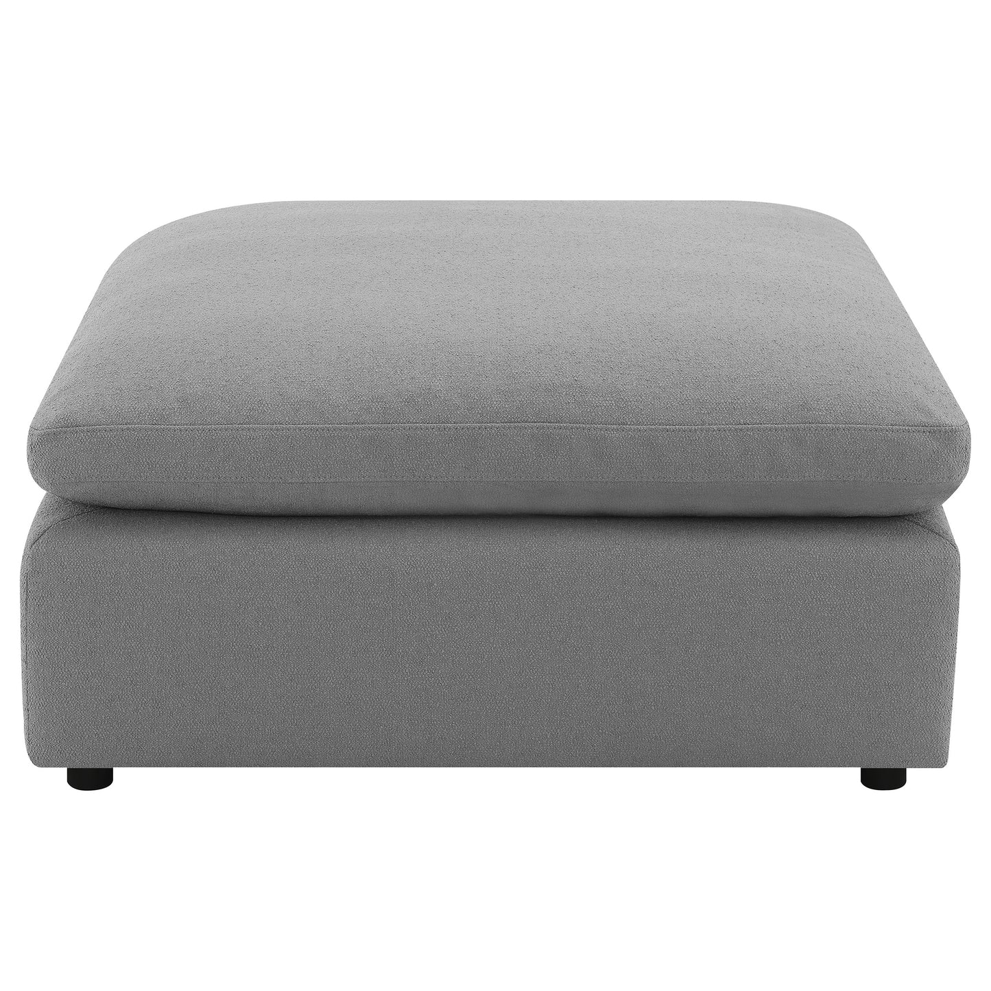 Raleigh Boucle Upholstered Ottoman Grey