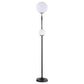 Dacki 69-inch Dual Spherical Bulb Metal Floor Lamp Black