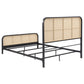 Lanewood Open Cane Webbing Metal Eastern King Bed Black