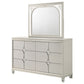 Olivia 6-drawer Dresser and LED Mirror Pearl White