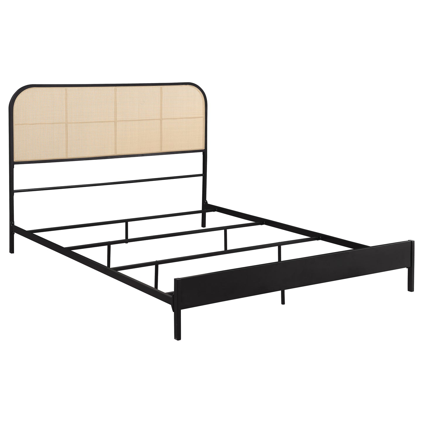 Amherst Radio Weave Rattan Metal Full Bed Black