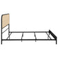 Amherst Radio Weave Rattan Metal Queen Bed Black