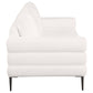 Jessel Chenille Upholstered Track Arm Sofa Ivory